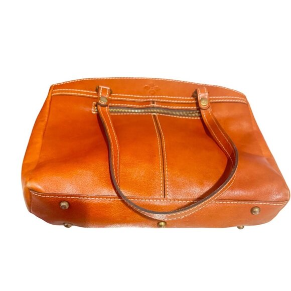 Patricia Nash Leather Poppy Tote Bag Tan Italian-Style Handbag - Picture 3 of 13